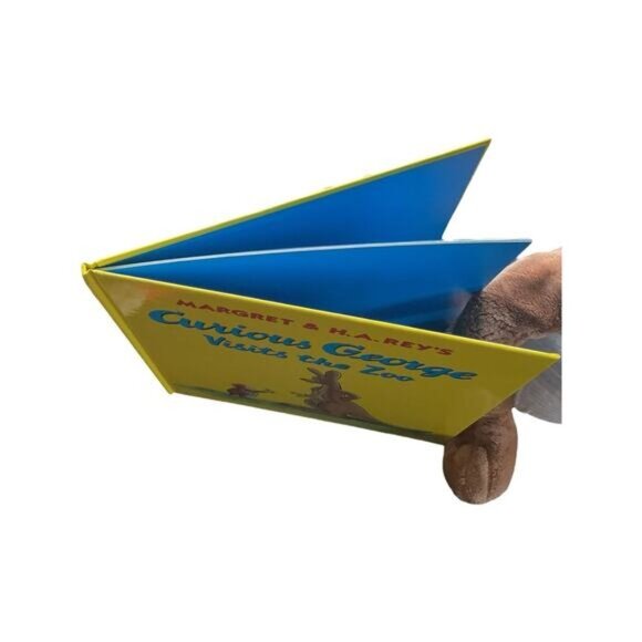 Kohls Cares 2013 Kangaroo Curious George Visits the Zoo 16" Plush Stuffed Book - Picture 3 of 6